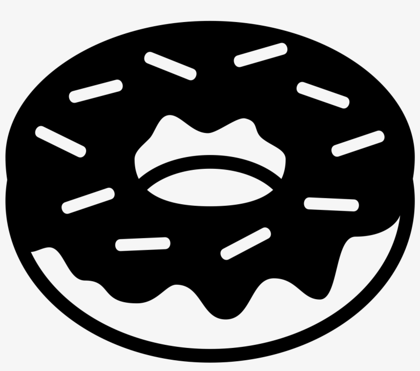 Doughnut Clipart Svg - Black And White Doughnut Clipart Png, transparent png download