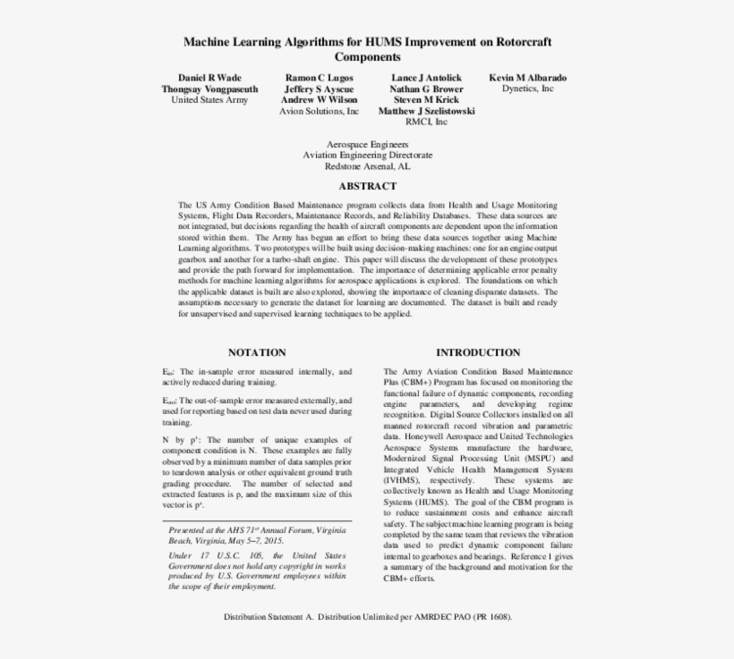 Machine Learning Algorithms For Hums Improvement On - Document, transparent png download