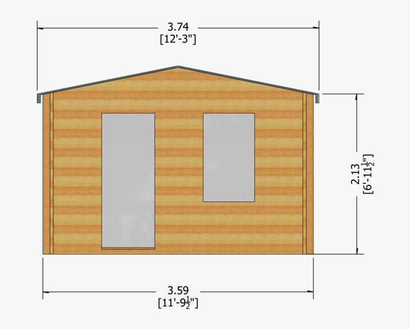 Bucknells Log Cabin - Plywood, transparent png download
