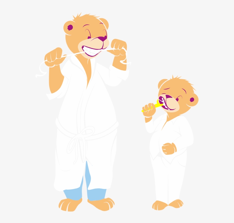 Dental Flossing Toothbeary Richmond - Cartoon, transparent png download