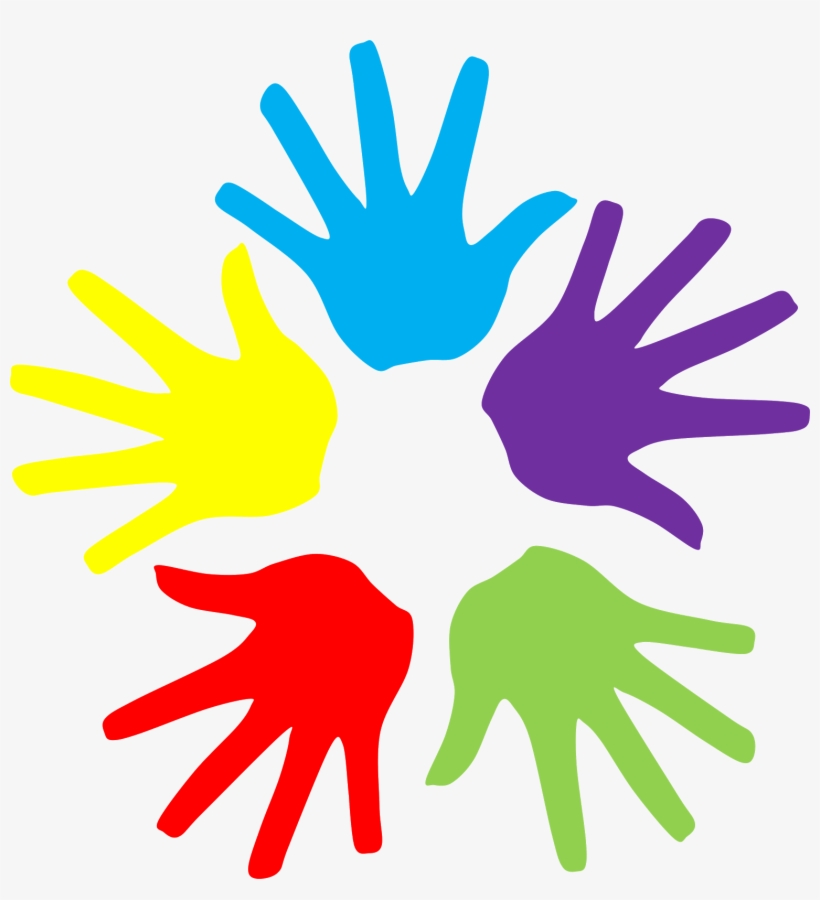 Clip Library Free Cliparts Pinterest Hand - Clip Art Colorful Hand, transparent png download