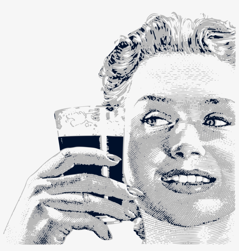 This Free Icons Png Design Of Happy Woman Drinking, transparent png download