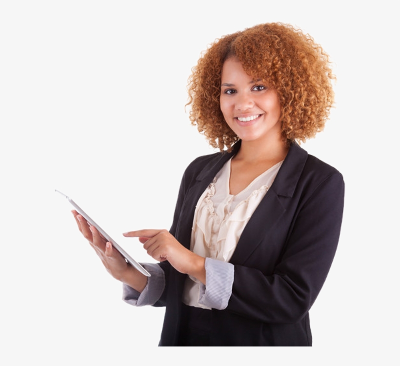 Woman With Tablet Transparent, transparent png download