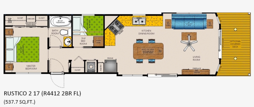 Rustico 2 Floorplan - Floor Plan, transparent png download