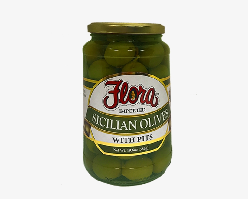 Sicilian Olives With Pits - Flora Foods, transparent png download