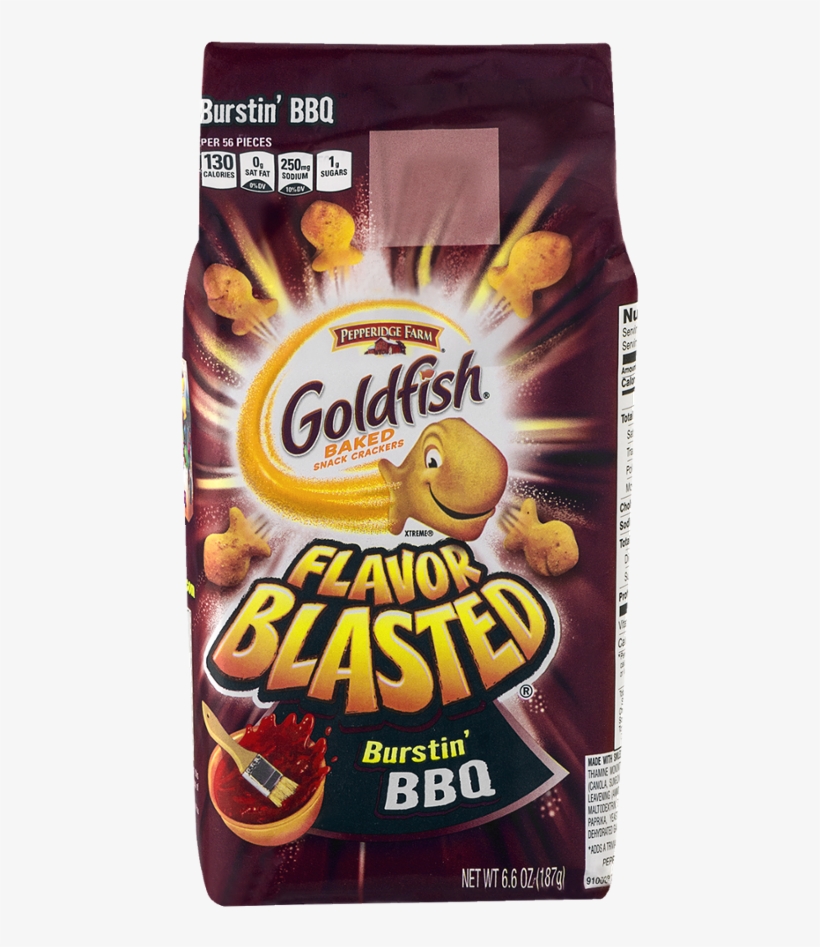 Pepperidge Farm Goldfish Burstin' Bbq Flavor Blasted - Flavor Blasted Goldfish, transparent png download