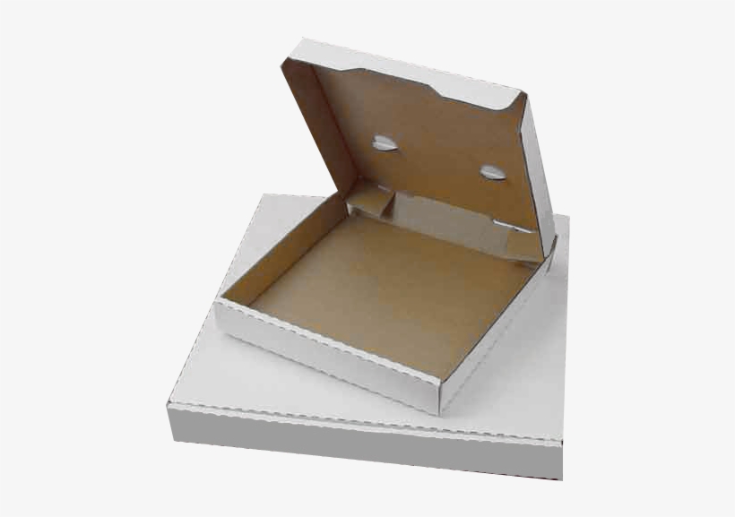 Box Corrugated Pizza Medium White Image - Pizza Box Net, transparent png download