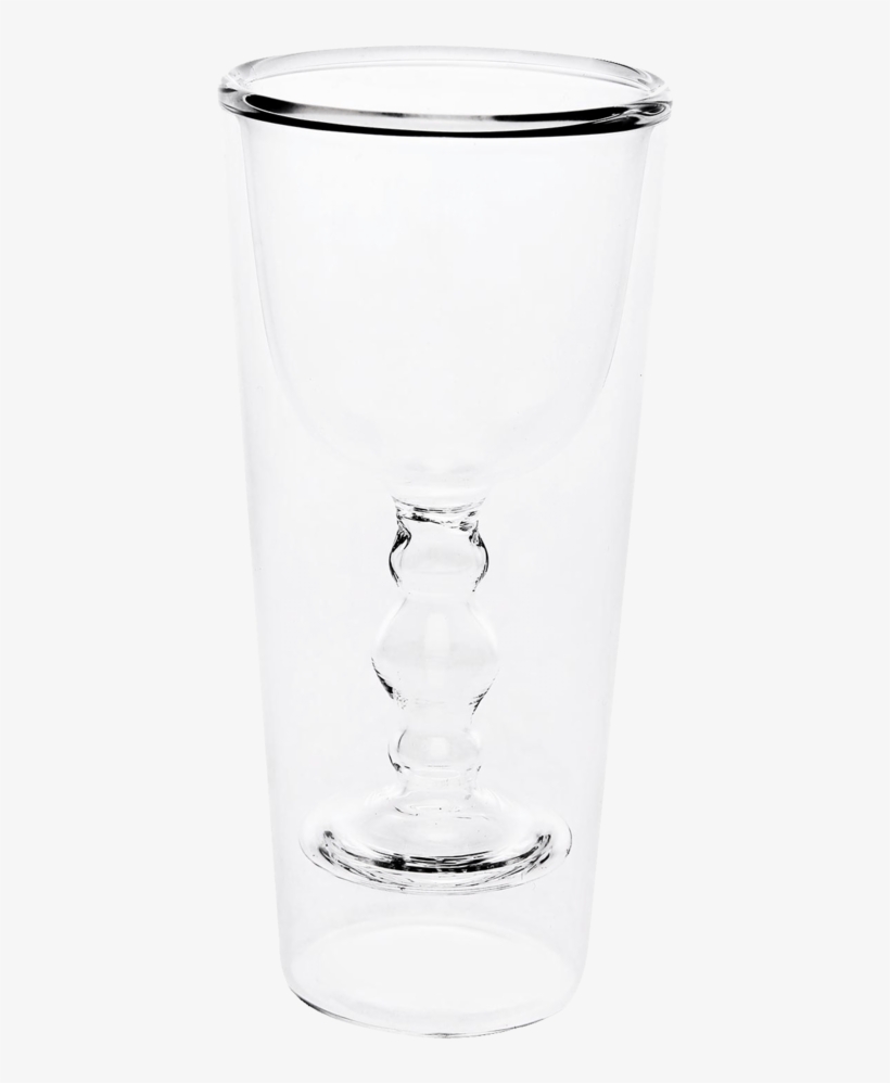 Double Wall Red Wine Glass - Pint Glass, transparent png download