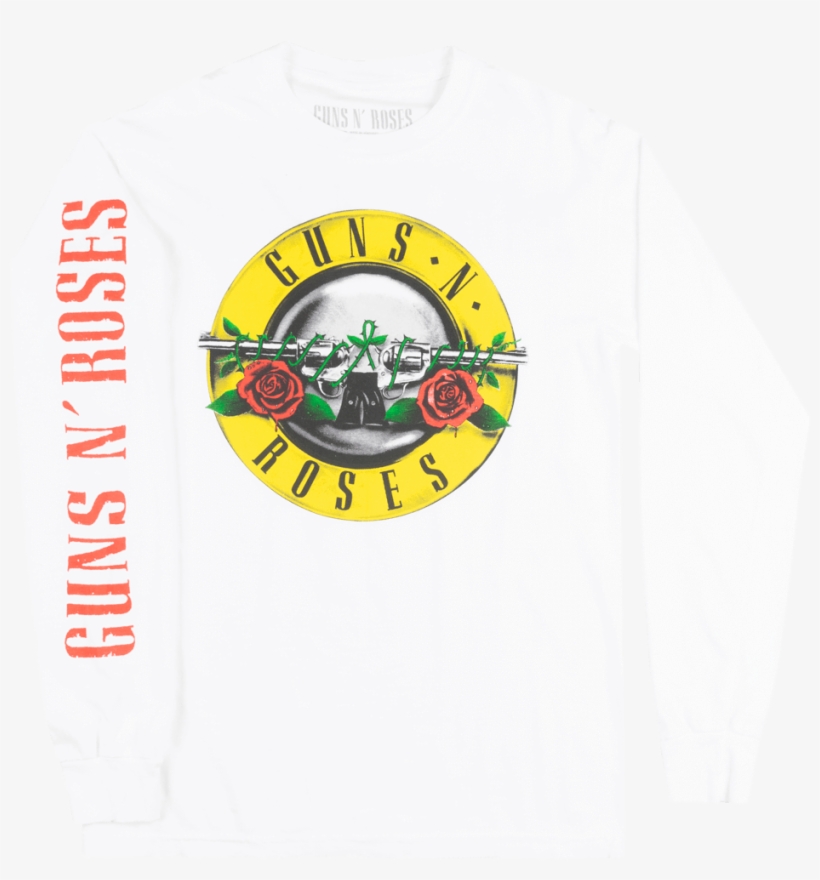 Guns N Roses Bullet Logo Long Sleeve Shirt Mens Rock - Guns N Roses, transparent png download