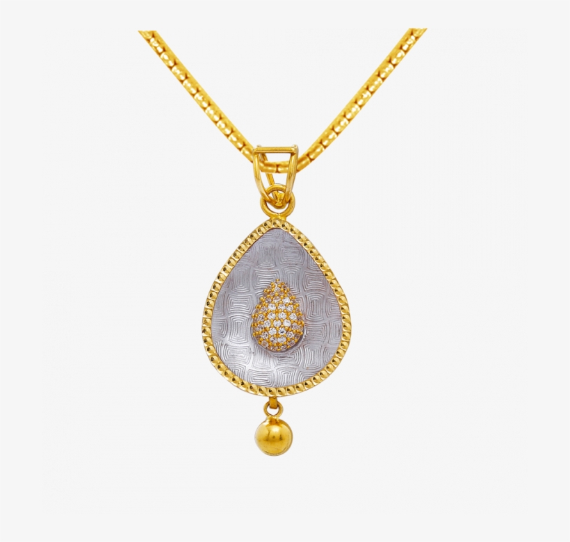 Elegant Pear Shaped With Gold Ball Hangings Pendant - Locket, transparent png download