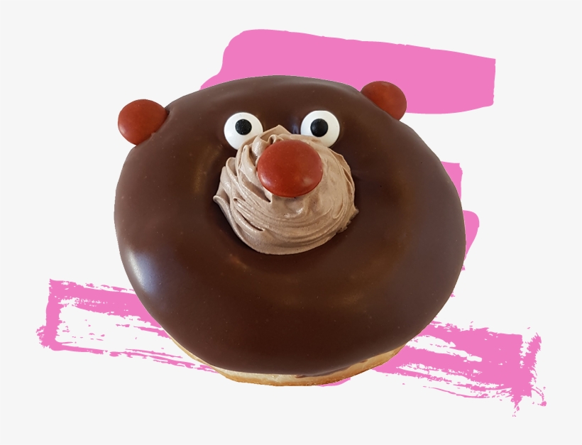 Chocolate Bear Donut - Chocolate, transparent png download