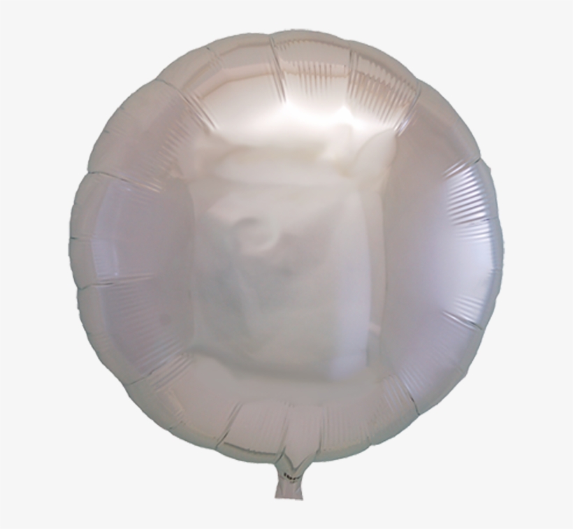 Metallic Silver Round 18" Foil Balloon - Inflatable, transparent png download