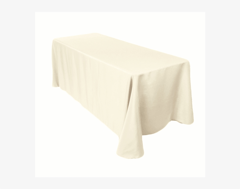 6 Ft Ivory White Tablecloth - Tablecloth, transparent png download