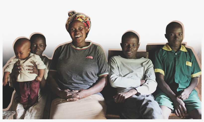 A Happy Kenyan Family Sitting Together - Sitting, transparent png download
