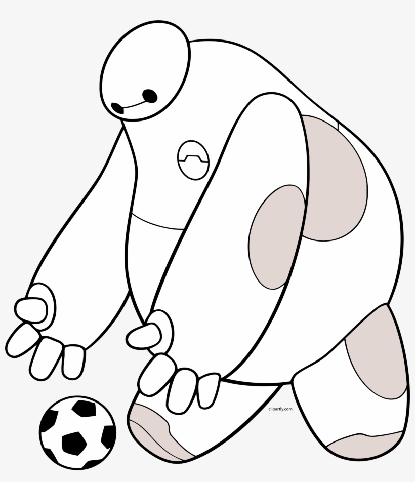 Baymax Soccer Ball Png Clipart - Baymax Soccer Ball Sketch, transparent png download