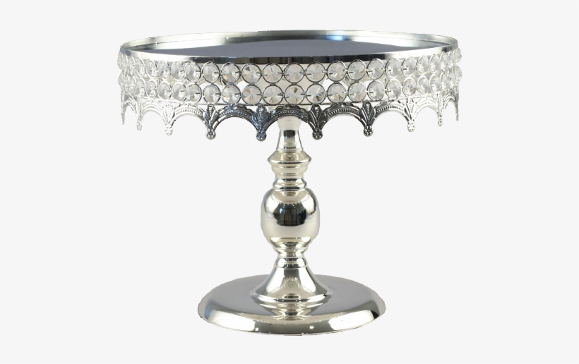 Silver Crystal Cake Stand - Champagne Stemware, transparent png download