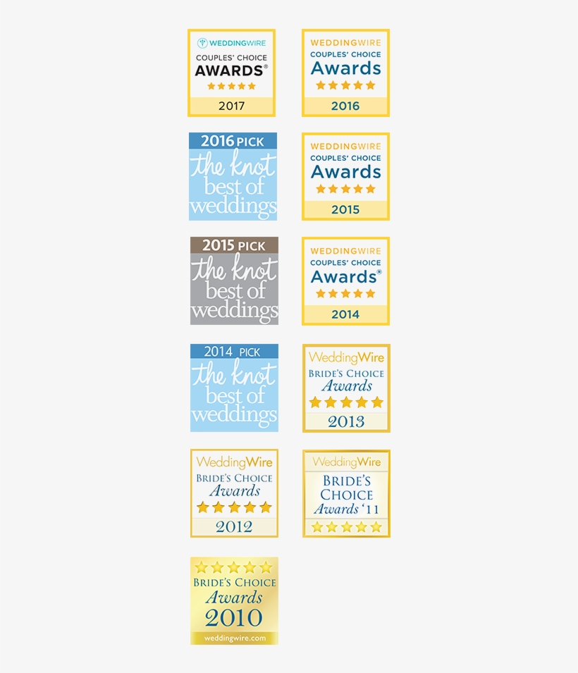 Awards & Press - Knot Best Of Weddings 2010, transparent png download