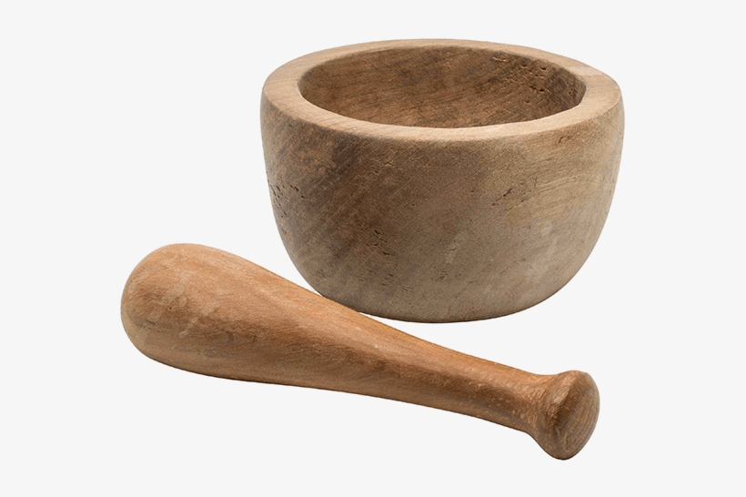 Wooden Mortar & Pestle - Mortar And Pestle, transparent png download