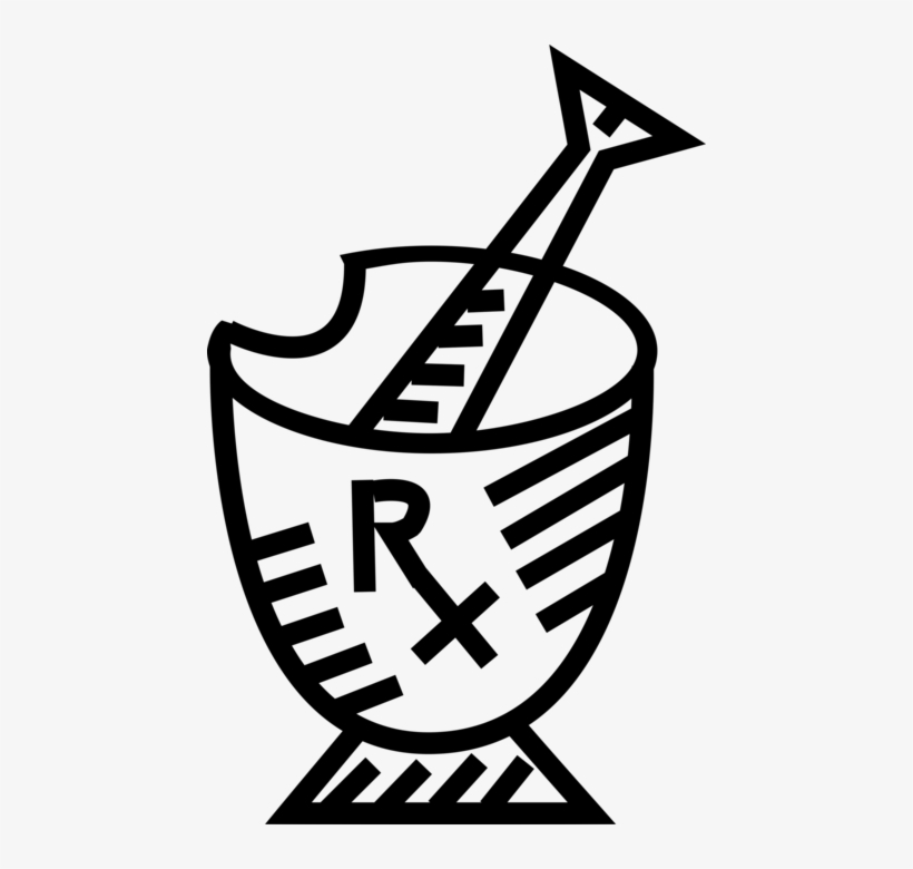Vector Illustration Of Mortar And Pestle Prepare Ingredients - Emblem, transparent png download
