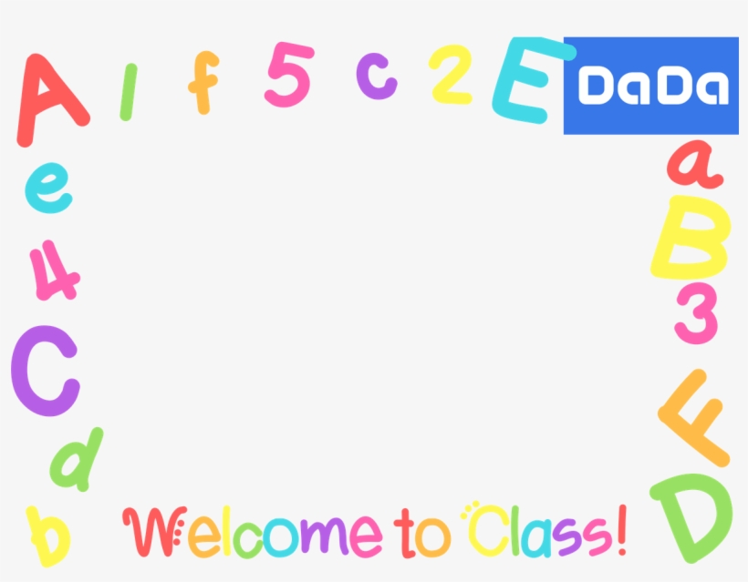 Welcome To Class Dada Manycam Borders For Online English - Rammer Til Børn, transparent png download