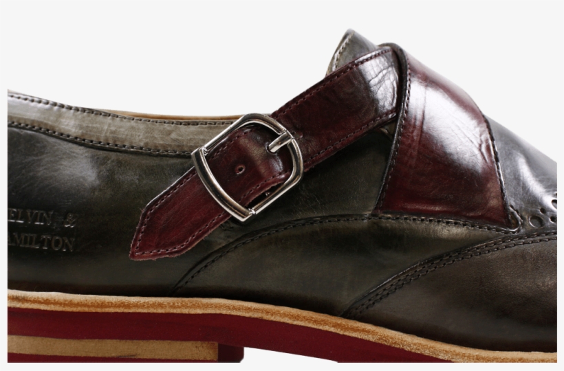 Monks Eddy 14 Smoke Grey Morning Grey Strap Burgundy - Slip-on Shoe, transparent png download