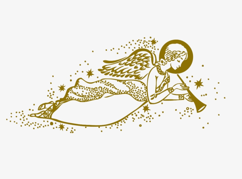 1000 X 692 18 - Christmas Angels With Trumpets, transparent png download