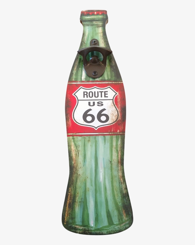 Route 66 Bottle Shape Sign - Route 66, transparent png download