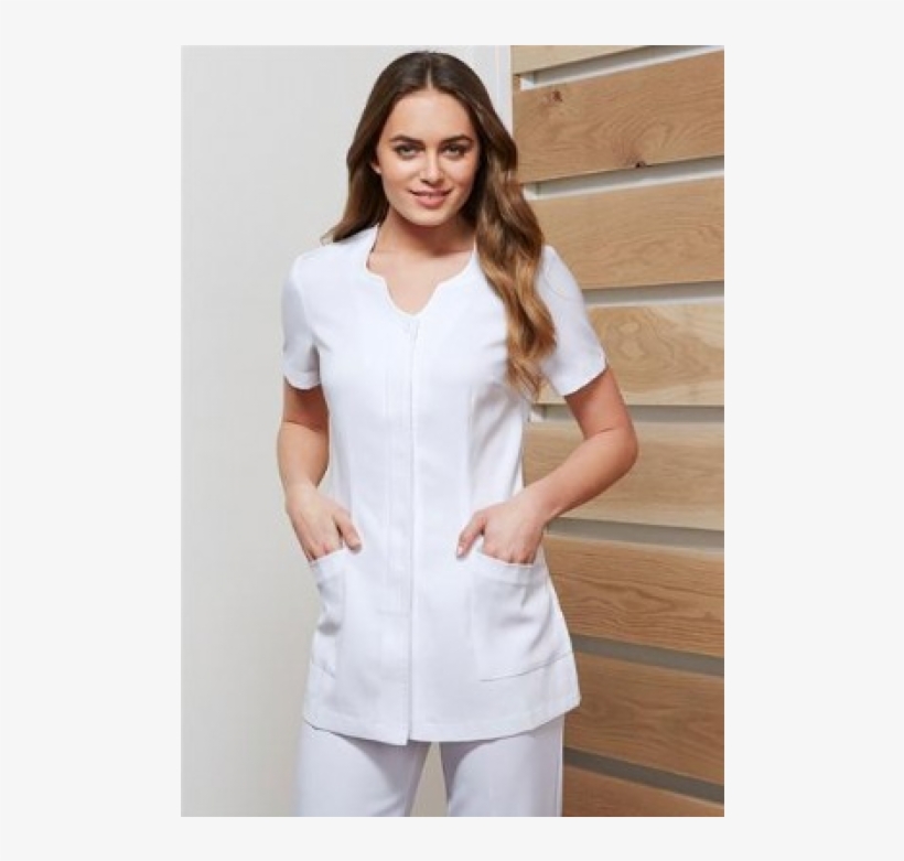 20180215192444 - White Spa Tunic, transparent png download
