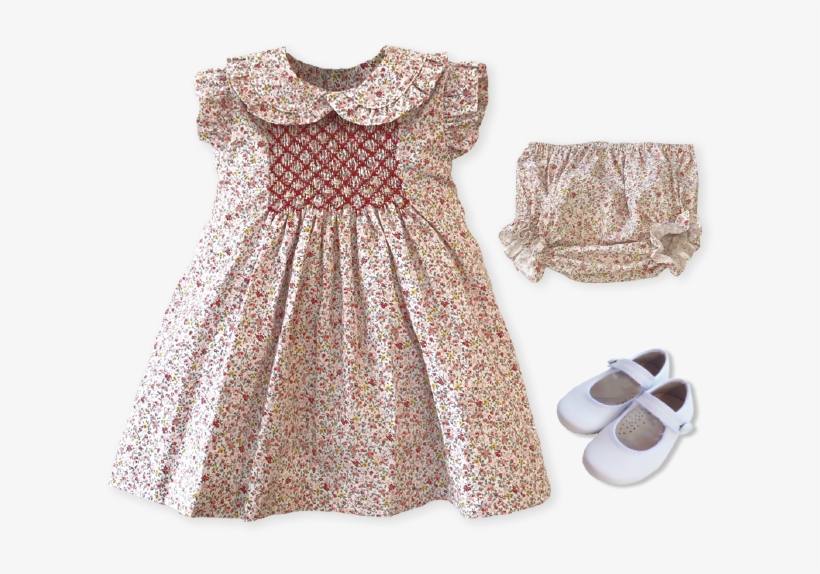 Hand Embroidered Floral Dress - Day Dress, transparent png download