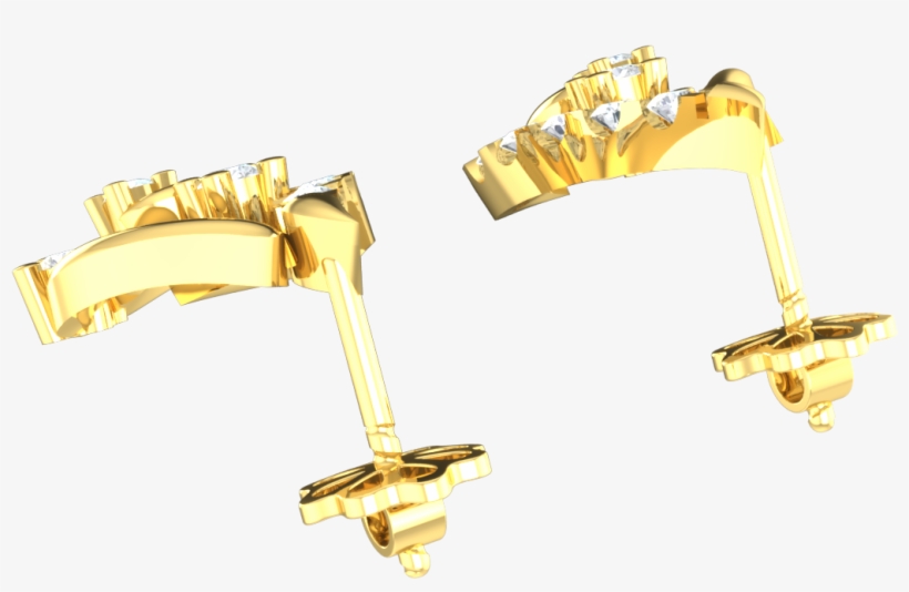 0 2ct Round Brilliant Cut Diamond 18k Gold - Earrings, transparent png download