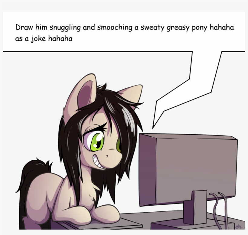 Senaelik, Caption, Chest Fluff, Computer, Ear Fluff, - Cartoon, transparent png download