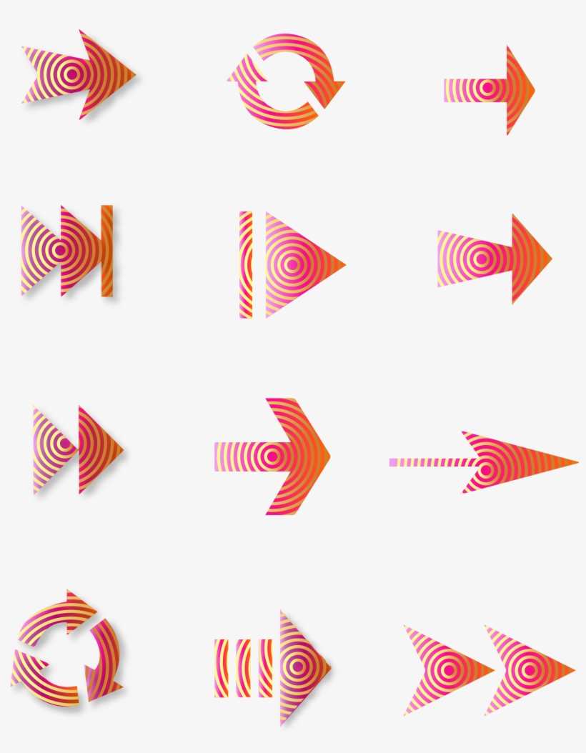 Gold Gradient Line Texture Arrow Png And Vector Image - Parallel, transparent png download