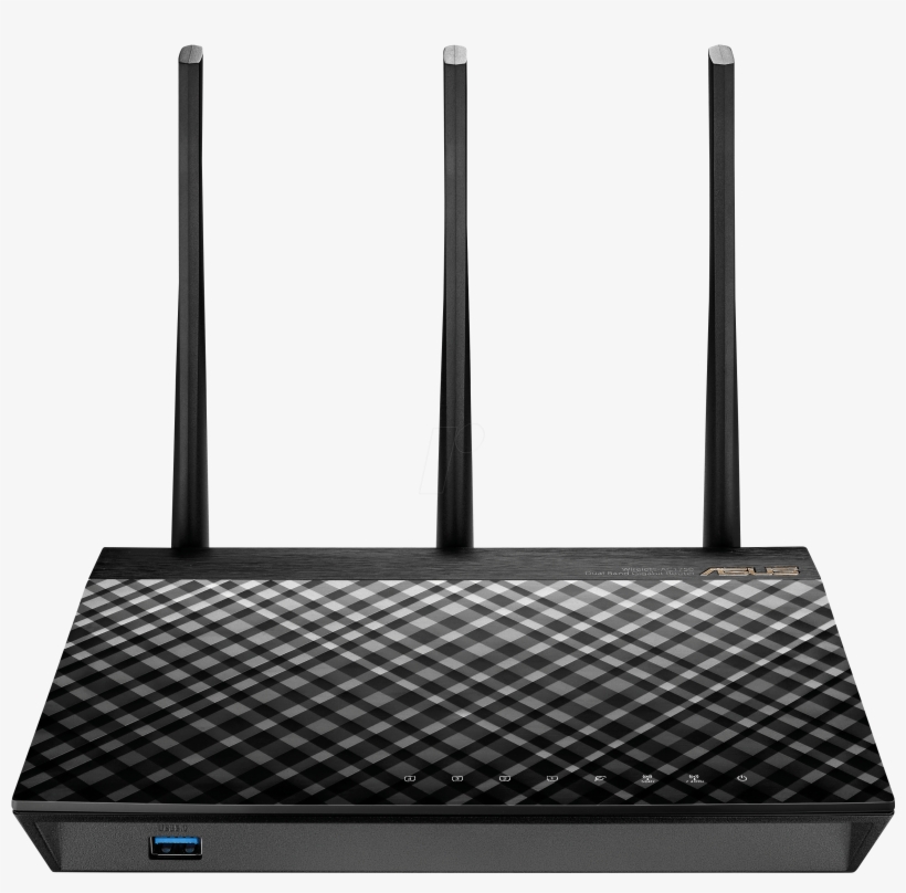 Ac1750 Dual Band Gigabit Router Black Asus 90ig0300 - Asus Rt Ac66u B1, transparent png download