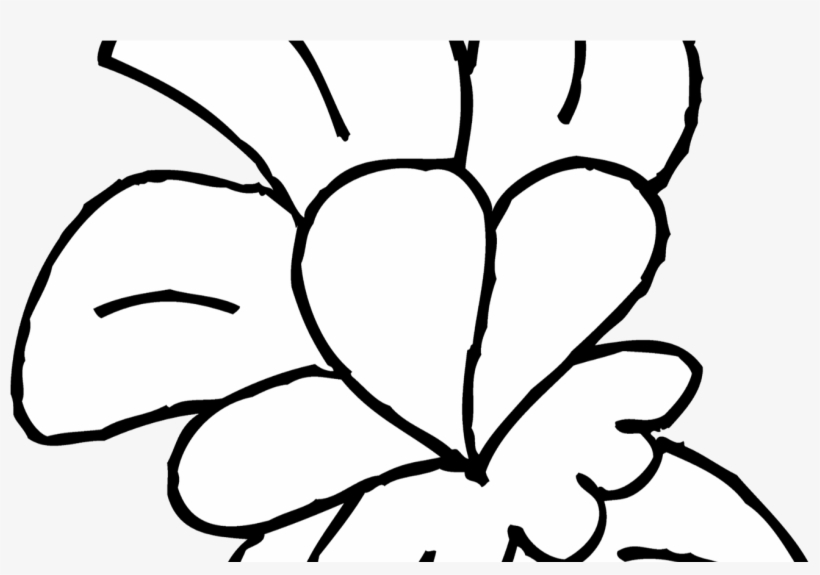 Cute Flower Coloring Page 3 Clip Art Sweet Clip Art - Illustration, transparent png download