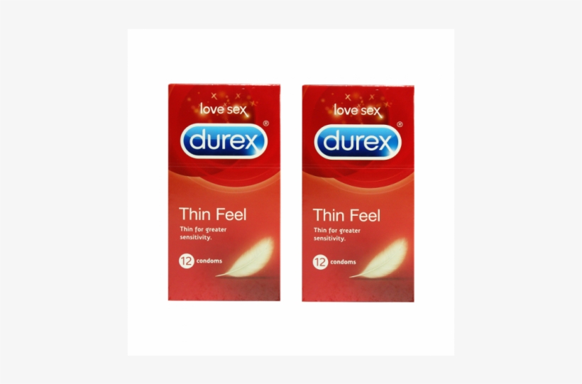 Durex Thin Feel Condoms - Box, transparent png download