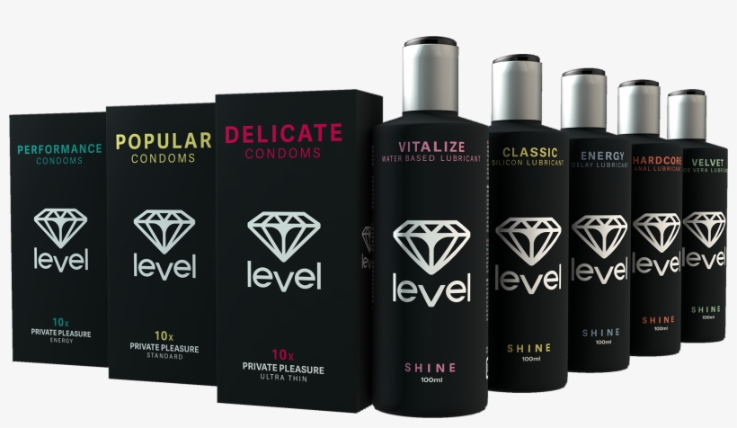 Level Condoms And Lubricants - Bottle, transparent png download