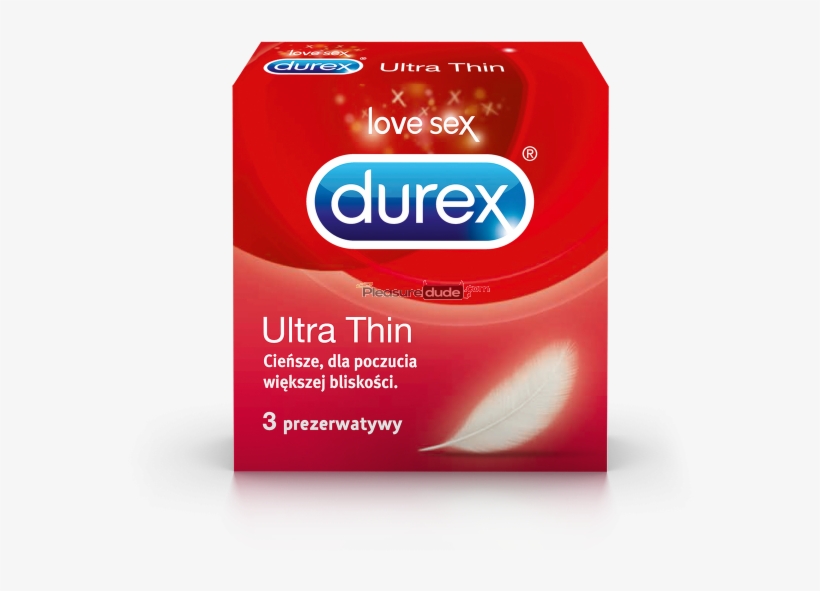 Durex Extra Thin Condoms 3's - Durex, transparent png download