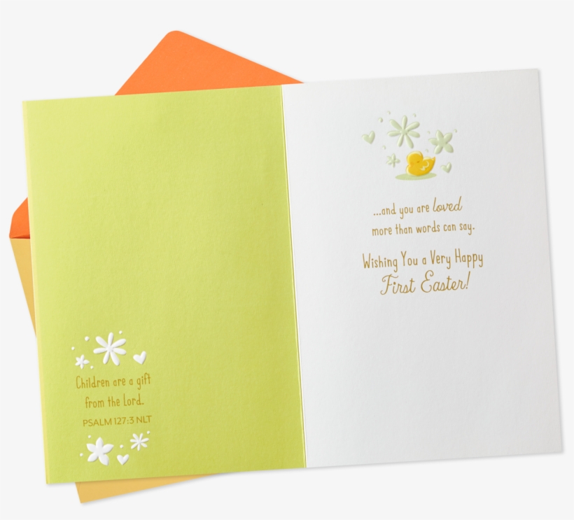 Baby Duck Religious First Easter Card - Envelope, transparent png download