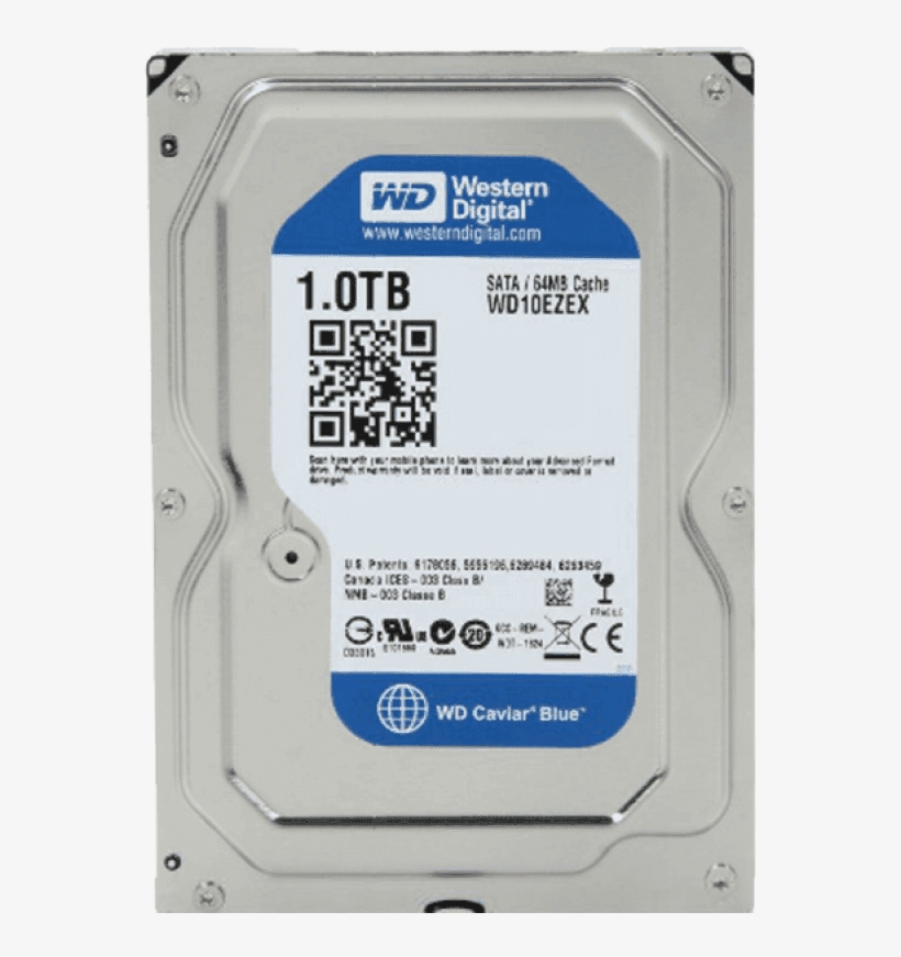 Hd Western Digital Caviar Blue Wd10ezex 1tb 7200rpm - Western Digital Caviar Blue 1tb 3.5 7200rpm Internal, transparent png download
