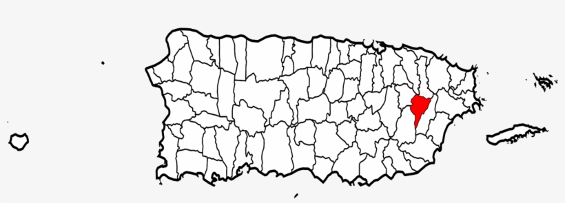Juncos Located On The Map Of Puerto Rico - Aguas Buenas Puerto Rico Mapa, transparent png download