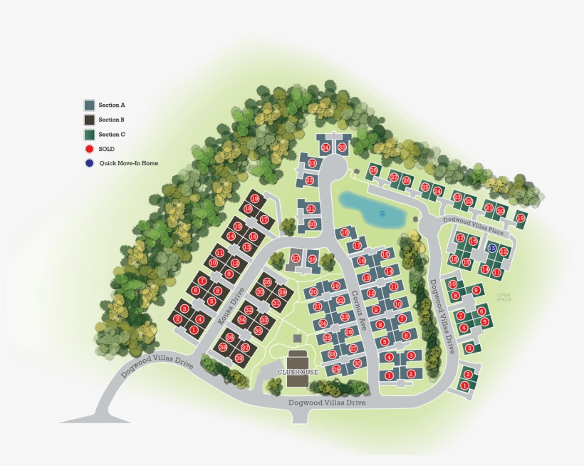 Eagle Construction Villas At Dogwood Site Plan - Plan, transparent png download