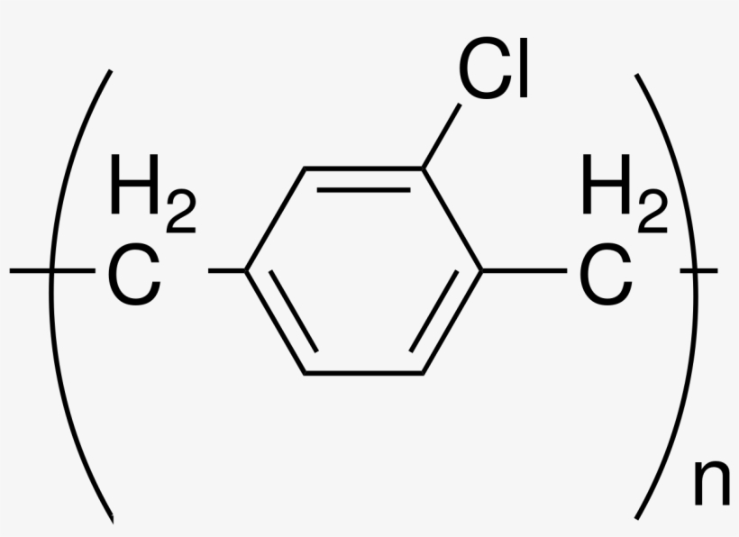 Parylene C Repeat Unit - Parylene C Chemical Structure, transparent png download