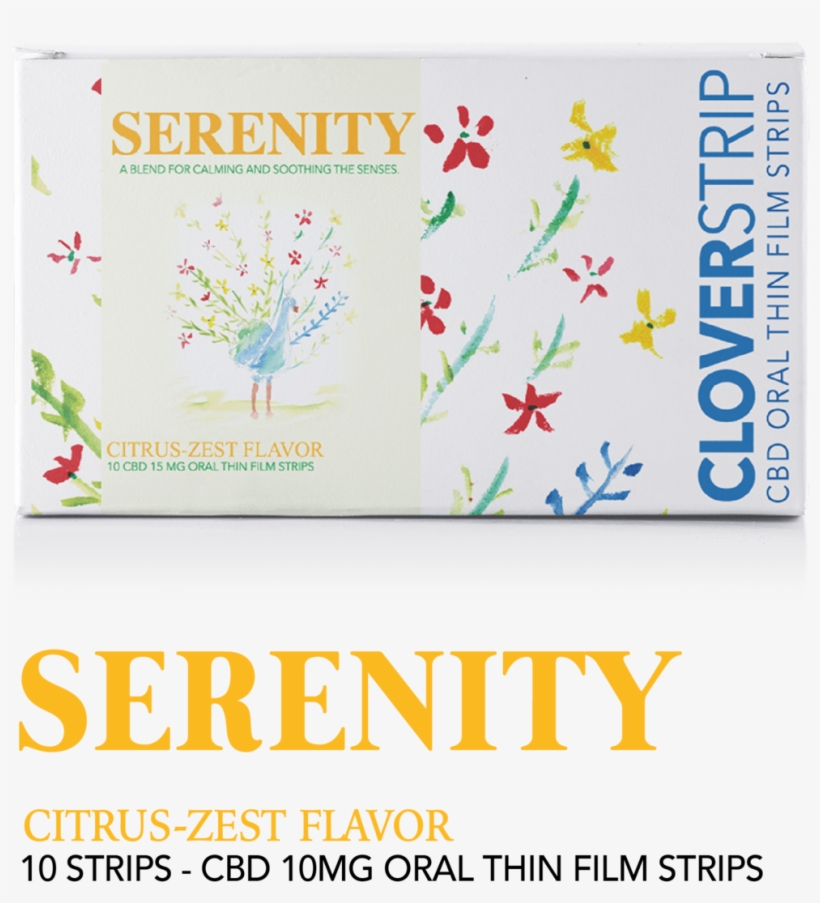 Cloverstrip Serenity Citrus 100mg Cbd - Graphic Design, transparent png download
