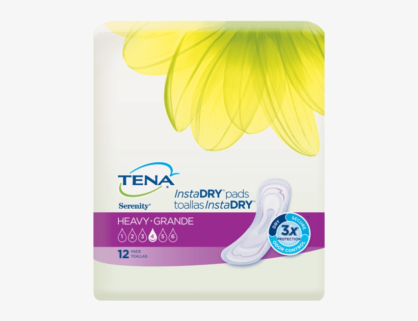 Tena Serenity Instadry Heavy Pads 47301 Us Pack Regular - Tena Lady, transparent png download