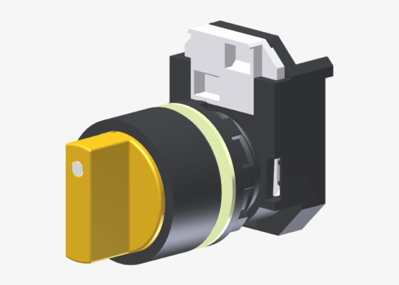 Seletor C/ Manopla Amarela 3 Posições C/ Retorno Direita-centro - Reflex Camera, transparent png download