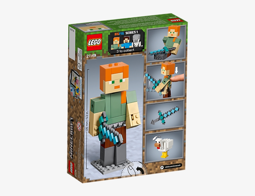 Minecraft™ Alex Bigfig With Chicken - Lego Minecraft 21149, transparent png download