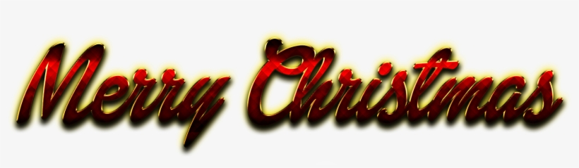 Merry Christmas Word Art Transparent Background - Calligraphy, transparent png download