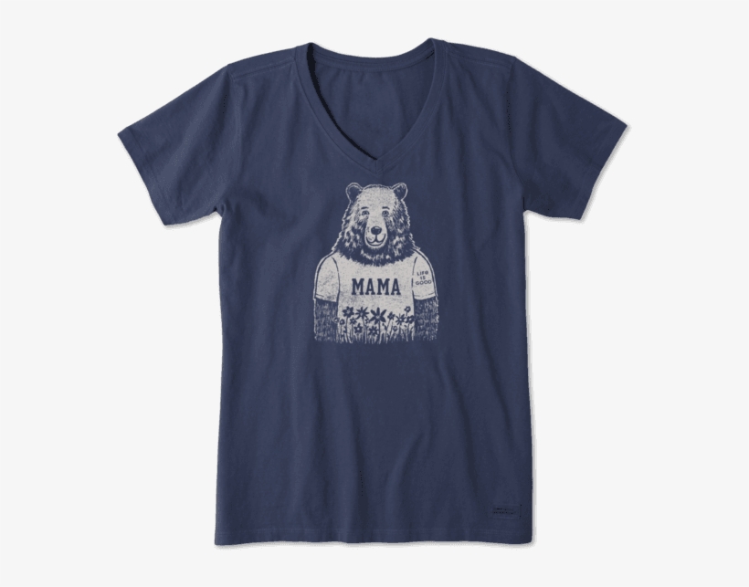 Women's Mama Bear Crusher Vee - Life Is Good, transparent png download