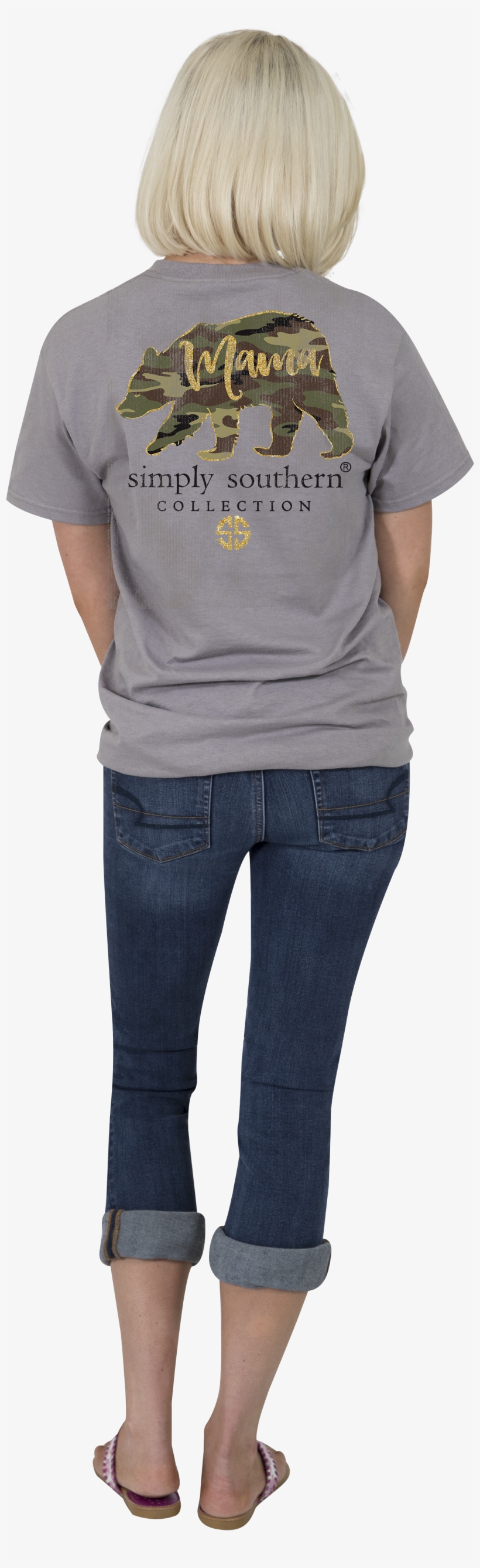 Camo Mama Bear Short Sleeve T-shirt - Shirt, transparent png download