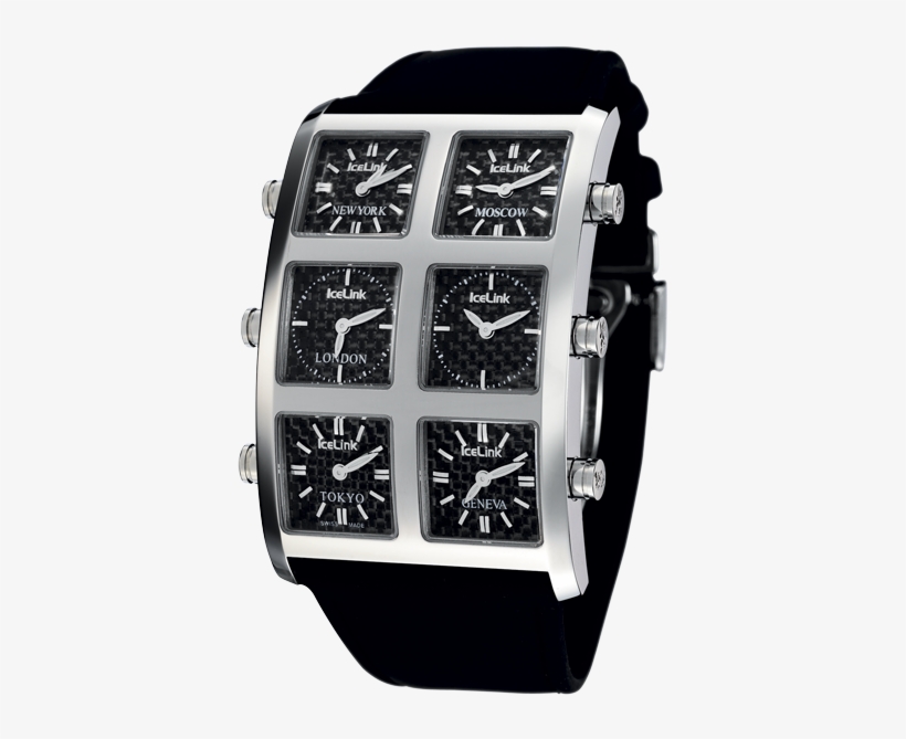 Steel Carbon Fiber 6 Time Zone - Ice Link, transparent png download